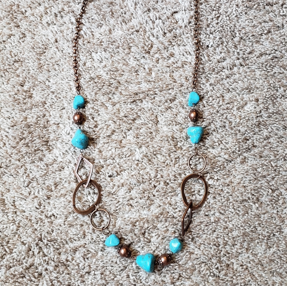 Turquoise and Copper Necklace